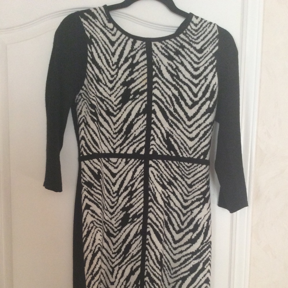 Black and white sweater dress